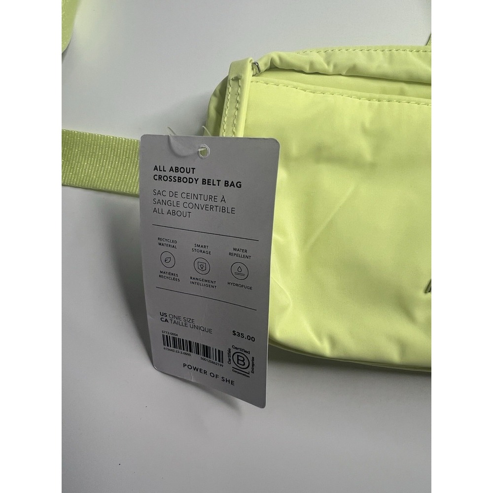 Athleta All About Crossbody Belt Bag Neon NWT Fanny Pack Mom Everyday Athletic - Picture 5 of 6